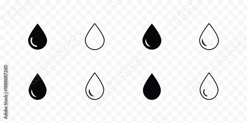 Drop icon vector collection. vector stock symbol. Water drop icon Design Template vector set for graphic work. Raindrops icon for template. Icon vector graphic set. Water drop shape icon symbol 