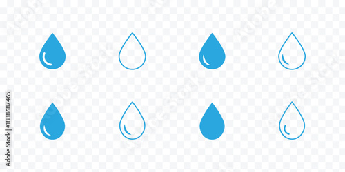 Drop icon vector collection. vector stock symbol. Water drop icon Design Template vector set for graphic work. Raindrops icon for template. Icon vector graphic set. Water drop shape icon symbol 