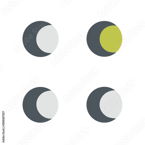 Abstract circular design pattern with geometric color variations