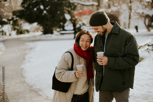Korean woman and caucasian ...