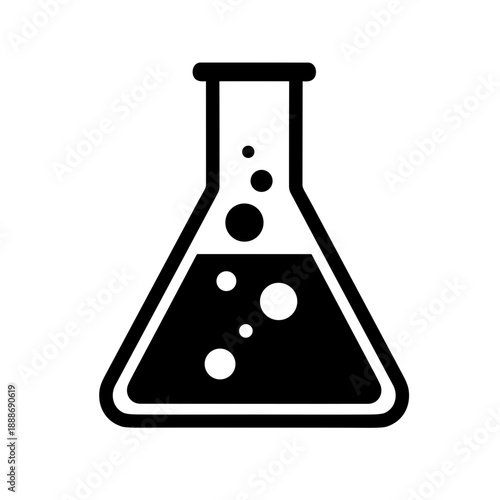 vector illustration of a laboratory flask