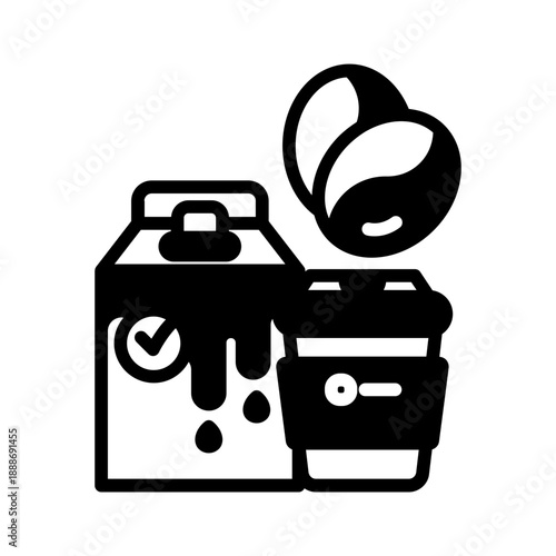 Coffee latte drink icon