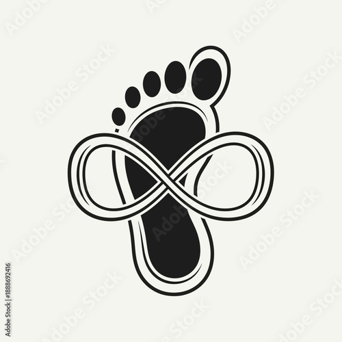 Infinity footprint symbol
