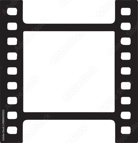 Film strip silhouette abstract movie symbol