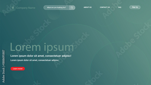 Green Abstract Circles Background