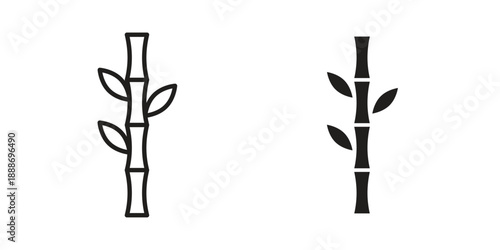 Bamboo icon vector illustrations. vector glyph flat icons