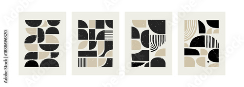 Organic geometric pattern and abstract shape collection