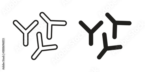 Bifidobacterium probiotics icon vector illustrations. vector glyph flat icons