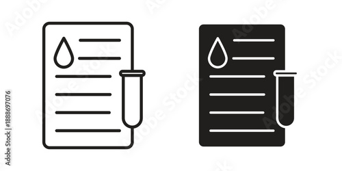 Blood Report icon vector illustrations. vector glyph flat icons