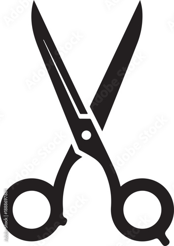 Scissors silhouette cutting tool object