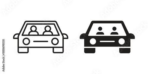 Carpool share icon vector illustrations. vector glyph flat icons