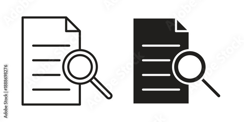 Case studies icon vector illustrations. vector glyph flat icons