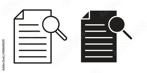 Case studies icon vector illustrations. vector glyph flat icons