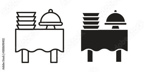 Catering buffet icon vector illustrations. vector glyph flat icons