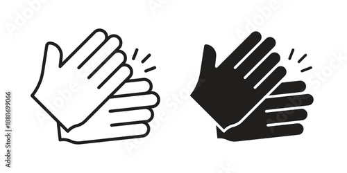 Clap hands icon vector illustrations. vector glyph flat icons