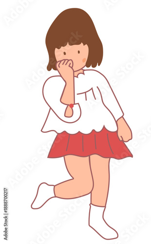 指をしゃぶる女の子/a girl sucking her fingers