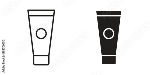Cosmetic tube icon vector illustrations. vector glyph flat icons