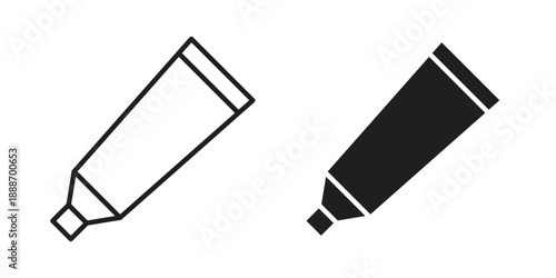 Cream tube icon vector illustrations. vector glyph flat icons