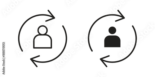Customer retention icon vector illustrations. vector glyph flat icons