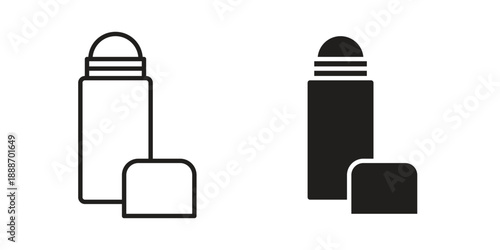 Deodorant roll on icon vector illustrations. vector glyph flat icons