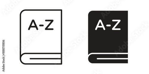 Dictionaries icon vector illustrations. vector glyph flat icons