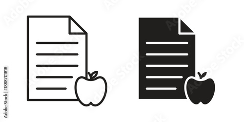 Diet plan icon vector illustrations. vector glyph flat icons