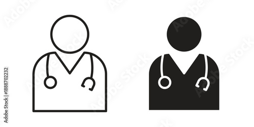Doctor icon vector illustrations. vector glyph flat icons