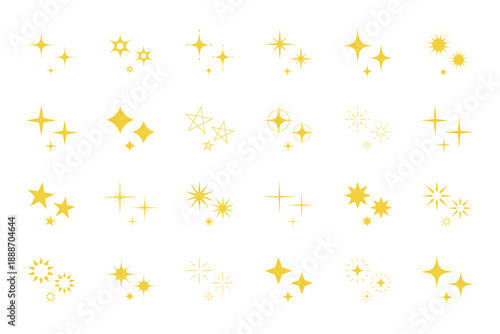 光のキラキラアイコンセット