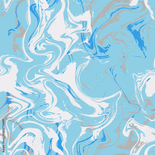 Soft Sky Blue Fluid Seamless pattern