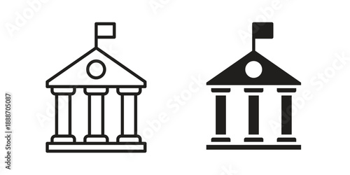 Government icon vector illustrations. vector glyph flat icons