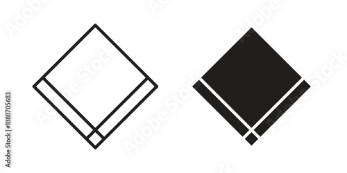 Handkerchief icon vector illustrations. vector glyph flat icons