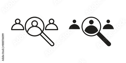 Hiring icon vector illustrations. vector glyph flat icons