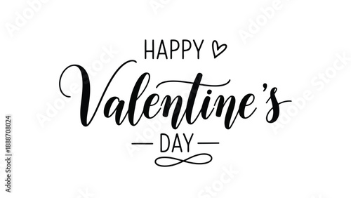 A beautifully handwritten valentine s day greeting with a heart illustration and elegant cursive typography