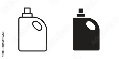laundry detergent bottle icon vector illustrations. vector glyph flat icons
