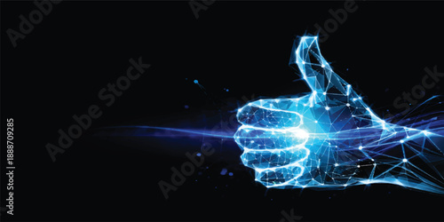 Abstract blue wave and smoke background featuring glowing digital energy and motion to represent a fusion of technology and human science concept