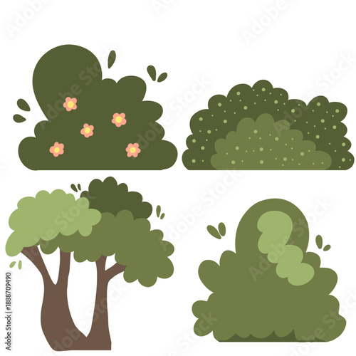 vector illustration of a green tree