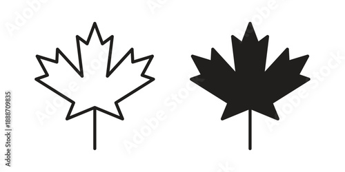 Maple leaf icon vector illustrations. vector glyph flat icons