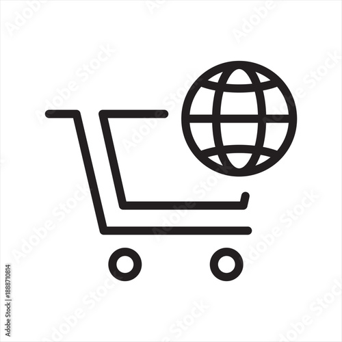 virtual Marketplace simple line icon