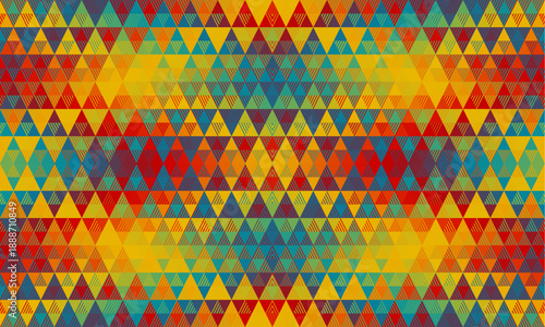 Tribal and ethnic pattern geometric triangle, seamless vector abstract background for fashion. Aztec geometric polygonal sport style