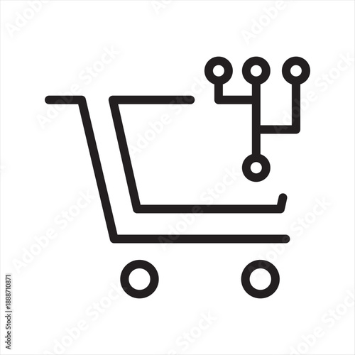 Metaverse Marketplace simple line icon