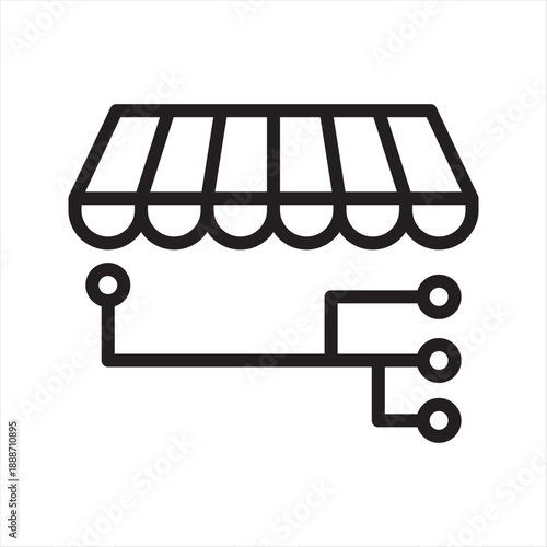 Metaverse Marketplace simple line icon