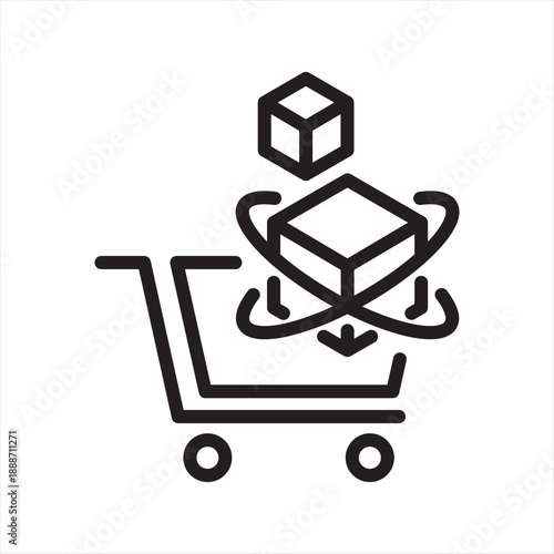 Metaverse Marketplace simple line icon