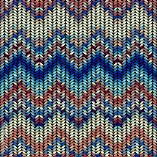 Seamless vector texture imitating a knitted fabric with a fine zigzag pattern. Hand-drawn in watercolor for fabric, wrappers, covers