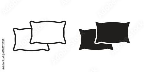 Pillow icon vector illustrations. vector glyph flat icons