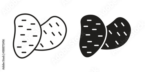 Potato icon vector illustrations. vector glyph flat icons