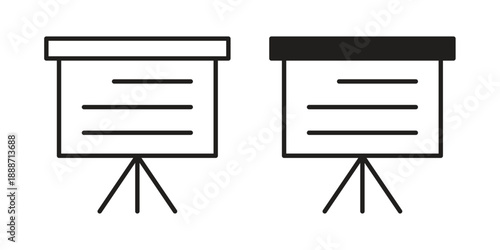 Presentation icon vector illustrations. vector glyph flat icons