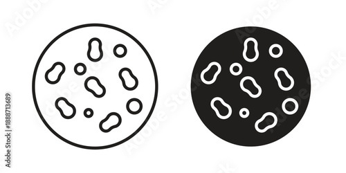 Probiotics bacteria icon vector illustrations. vector glyph flat icons