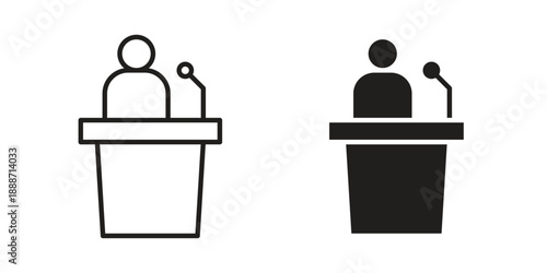 Public speaker icon vector illustrations. vector glyph flat icons