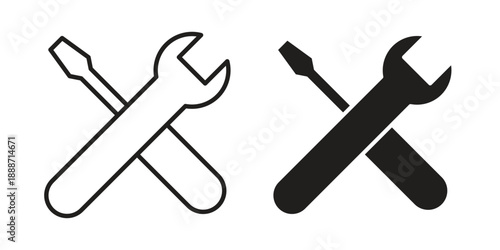 Repair tools icon vector illustrations. vector glyph flat icons