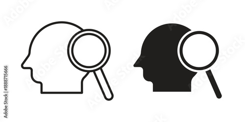 Self research icon vector illustrations. vector glyph flat icons